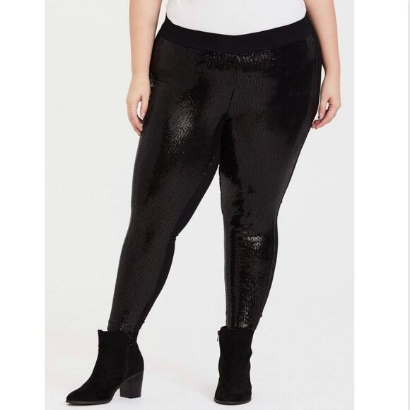 Torrid Full Length Signature Waist Sequins Leggings Style 11571197 Style 2 - Picture 1 of 10